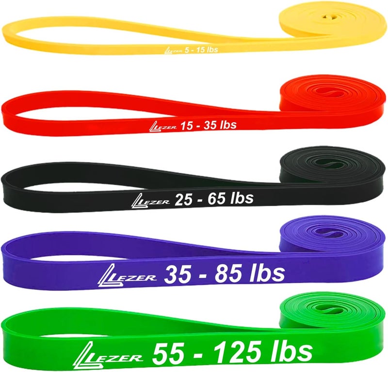 LEZER Resistance Bands - Pull Up Bands for Home Gym Fitness, Stretching, Physical Therapy & Training - Includes Instruction - Image 1